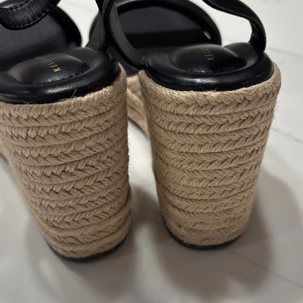 Kelly & Katie Black Espadrille Wedges